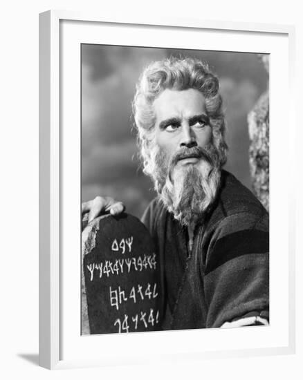 The Ten Commandments, Charlton Heston, 1956-null-Framed Photo