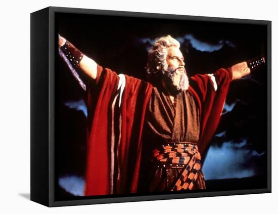 The Ten Commandments, Charlton Heston, 1956-null-Framed Stretched Canvas