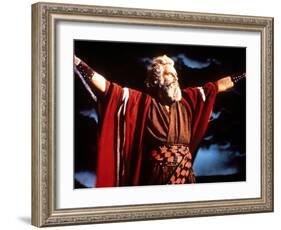 The Ten Commandments, Charlton Heston, 1956-null-Framed Photo