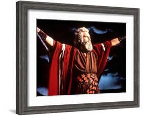 The Ten Commandments, Charlton Heston, 1956-null-Framed Photo