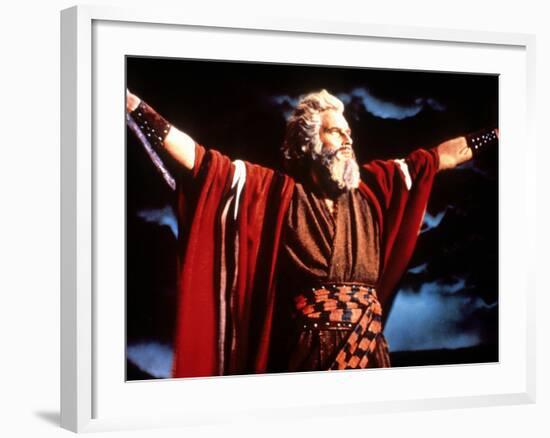 The Ten Commandments, Charlton Heston, 1956-null-Framed Photo