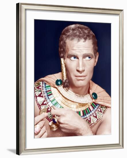 THE TEN COMMANDMENTS, Charlton Heston, 1956-null-Framed Photo