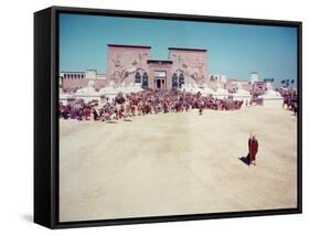 The Ten Commandments, Charlton Heston as Moses-Ralph Crane-Framed Stretched Canvas