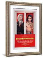 The Ten Commandments, Charlton Heston, Yul Brynner, 1956-null-Framed Art Print