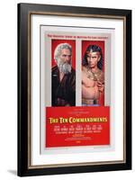 The Ten Commandments, Charlton Heston, Yul Brynner, 1956-null-Framed Art Print