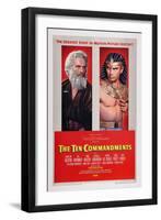 The Ten Commandments, Charlton Heston, Yul Brynner, 1956-null-Framed Art Print