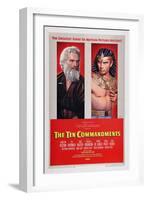 The Ten Commandments, Charlton Heston, Yul Brynner, 1956-null-Framed Art Print