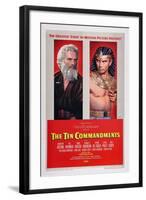 The Ten Commandments, Charlton Heston, Yul Brynner, 1956-null-Framed Art Print