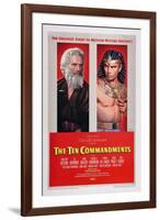 The Ten Commandments, Charlton Heston, Yul Brynner, 1956-null-Framed Art Print