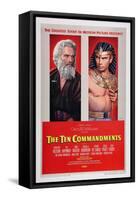 The Ten Commandments, Charlton Heston, Yul Brynner, 1956-null-Framed Stretched Canvas