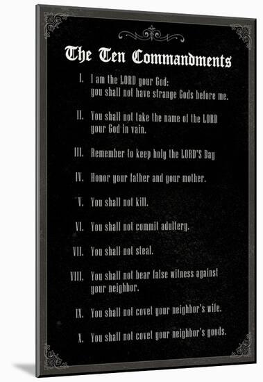 The Ten Commandments - Classic-null-Mounted Poster