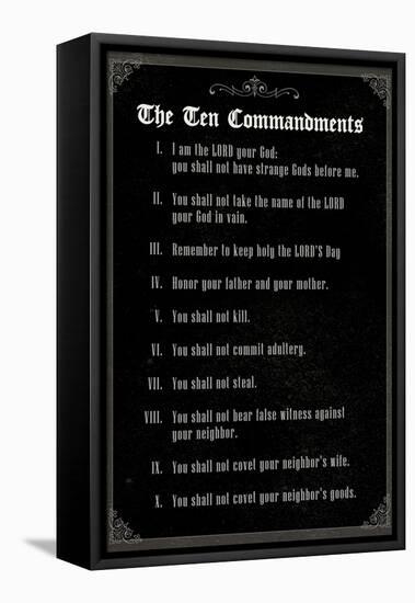 The Ten Commandments - Classic-null-Framed Stretched Canvas