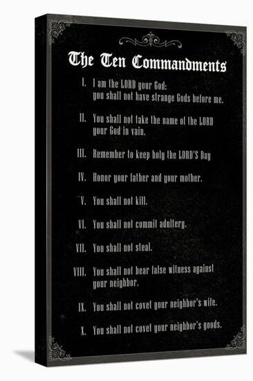 The Ten Commandments - Classic-null-Stretched Canvas