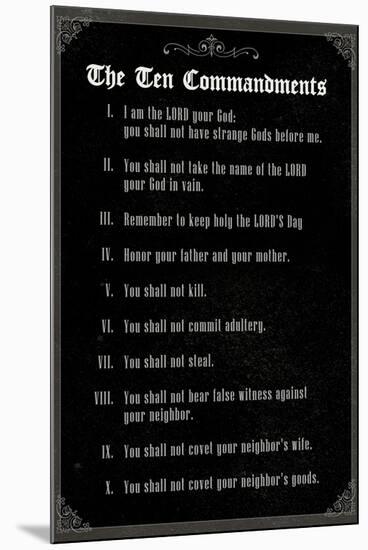 The Ten Commandments - Classic-null-Mounted Poster