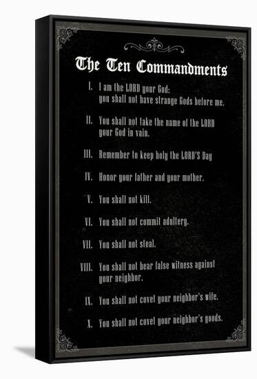 The Ten Commandments - Classic-null-Framed Stretched Canvas