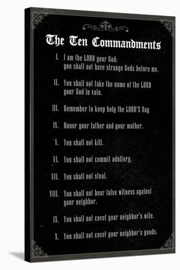 The Ten Commandments - Classic-null-Stretched Canvas