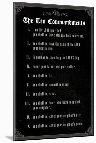 The Ten Commandments - Classic-null-Mounted Poster