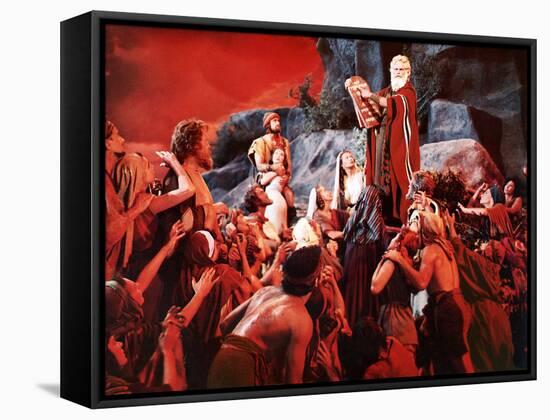 The Ten Commandments, John Derek, Debra Paget, Yvonne De Carlo, Charlton Heston, 1956-null-Framed Stretched Canvas