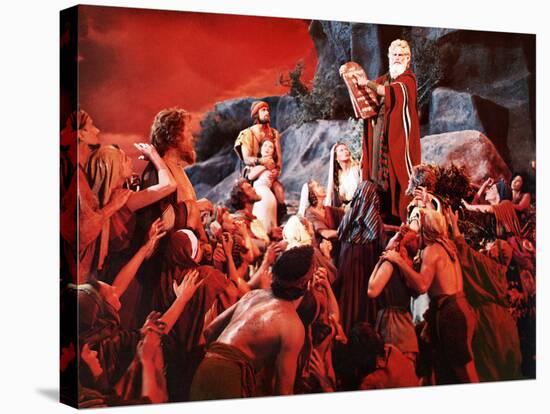 The Ten Commandments, John Derek, Debra Paget, Yvonne De Carlo, Charlton Heston, 1956-null-Stretched Canvas