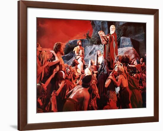 The Ten Commandments, John Derek, Debra Paget, Yvonne De Carlo, Charlton Heston, 1956-null-Framed Photo