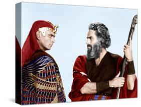 The Ten Commandments, Yul Brynner, Charlton Heston, 1956-null-Stretched Canvas