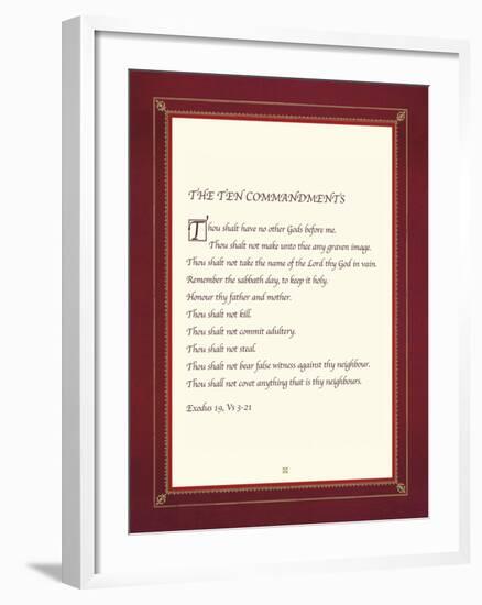 The Ten Commandments-The Inspirational Collection-Framed Giclee Print