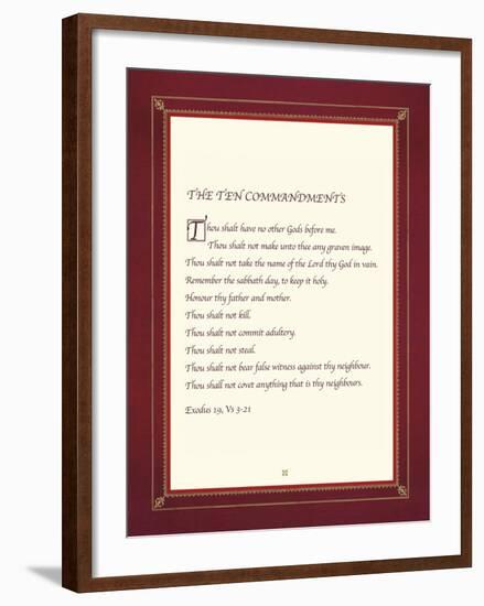 The Ten Commandments-The Inspirational Collection-Framed Giclee Print