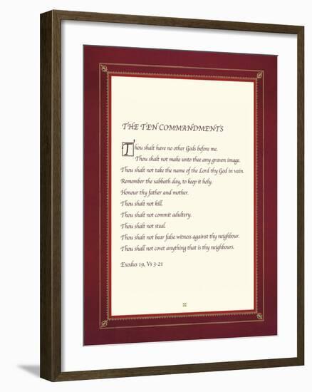 The Ten Commandments-The Inspirational Collection-Framed Giclee Print