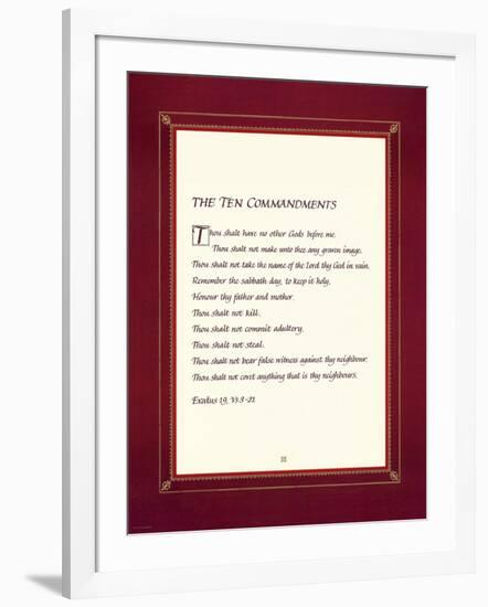 The Ten Commandments-null-Framed Art Print