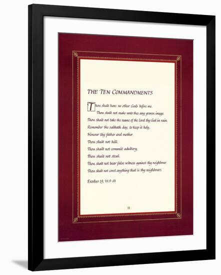 The Ten Commandments-null-Framed Art Print