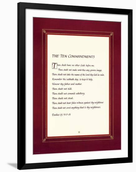 The Ten Commandments-null-Framed Art Print