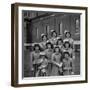 The Ten Daughters Modelling their New Easter Wear-Nina Leen-Framed Photographic Print