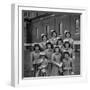 The Ten Daughters Modelling their New Easter Wear-Nina Leen-Framed Photographic Print