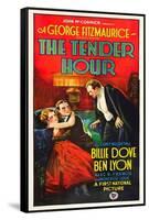 THE TENDER HOUR, l-r: Billie Dove, Ben Lyon, Montagu Love on poster art, 1927.-null-Framed Stretched Canvas