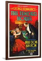 THE TENDER HOUR, l-r: Billie Dove, Ben Lyon, Montagu Love on poster art, 1927.-null-Framed Art Print