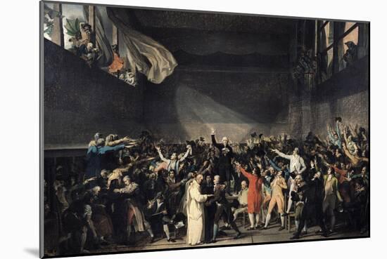 The Tennis Court Oath, 20th June 1789, 1791-Jacques-Louis David-Mounted Giclee Print