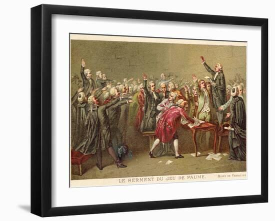 The Tennis Court Oath, French Revolution, 20 June 1789-Louis Charles Auguste Couder-Framed Giclee Print