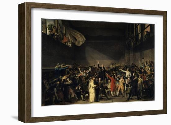 The Tennis Court Oath, June 20, 1789-Jacques Louis David-Framed Art Print