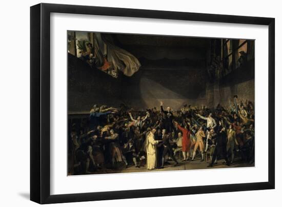 The Tennis Court Oath, June 20, 1789-Jacques Louis David-Framed Art Print