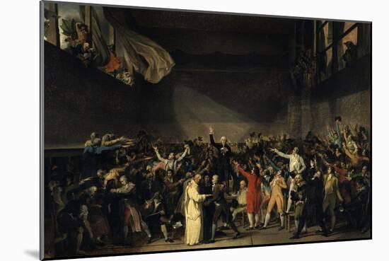 The Tennis Court Oath, June 20, 1789-Jacques Louis David-Mounted Art Print