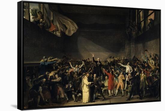 The Tennis Court Oath, June 20, 1789-Jacques Louis David-Framed Stretched Canvas