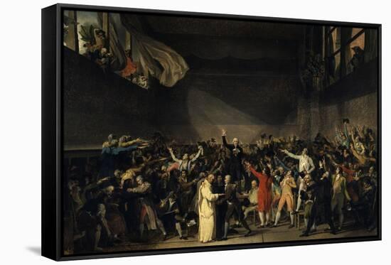 The Tennis Court Oath, June 20, 1789-Jacques Louis David-Framed Stretched Canvas