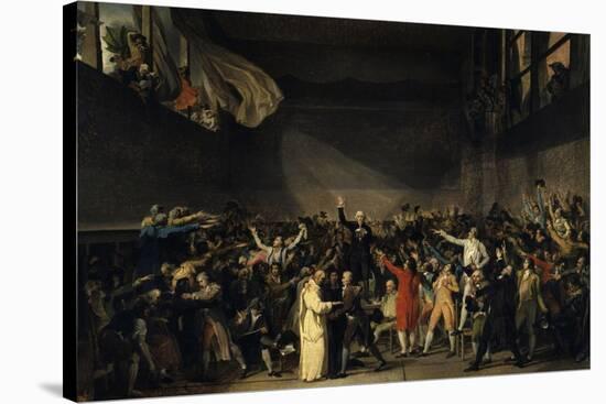 The Tennis Court Oath, June 20, 1789-Jacques Louis David-Stretched Canvas