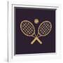The Tennis Icon. Game Symbol. Flat-Vladislav Markin-Framed Art Print