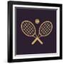 The Tennis Icon. Game Symbol. Flat-Vladislav Markin-Framed Art Print