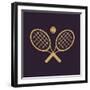 The Tennis Icon. Game Symbol. Flat-Vladislav Markin-Framed Art Print