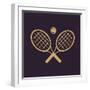 The Tennis Icon. Game Symbol. Flat-Vladislav Markin-Framed Art Print