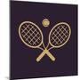 The Tennis Icon. Game Symbol. Flat-Vladislav Markin-Mounted Art Print