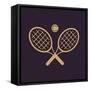 The Tennis Icon. Game Symbol. Flat-Vladislav Markin-Framed Stretched Canvas