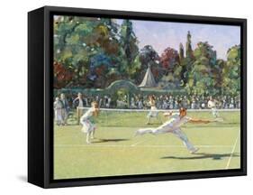 The Tennis Match-Paul Gribble-Framed Stretched Canvas